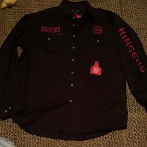 Black Casual Button Down Shirt